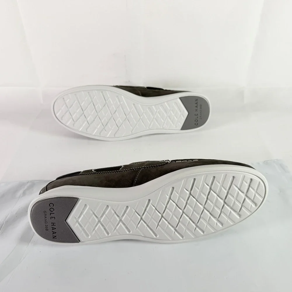 Cole Haan Grand Atlantic Boat Shoe Gray Pinstripe Men's Size 10 M NIB